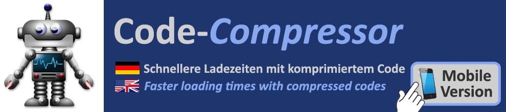 Schnellere Ladezeiten - Code-Compressor